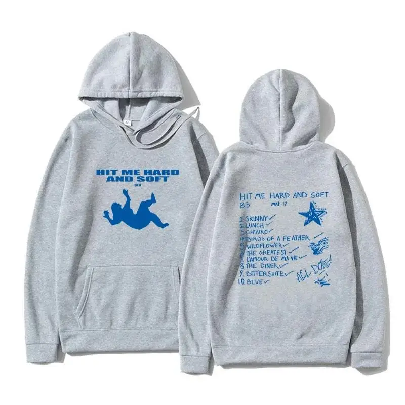 Billie Hit Me Hard impresoOtoño e Invierno sudadera para hombres y mujeres con capuchaカジュアルモーダ スダデラ コン カプチャトップ カルディ