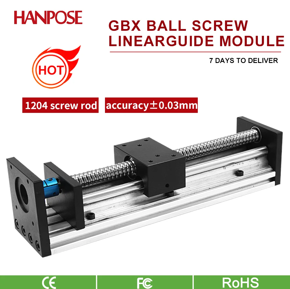 SBR Linear Guide Ball Screw and Sliding Table Specification of the lead screw1204/1605/1610 Equipped with a 42/57 stepper motor.