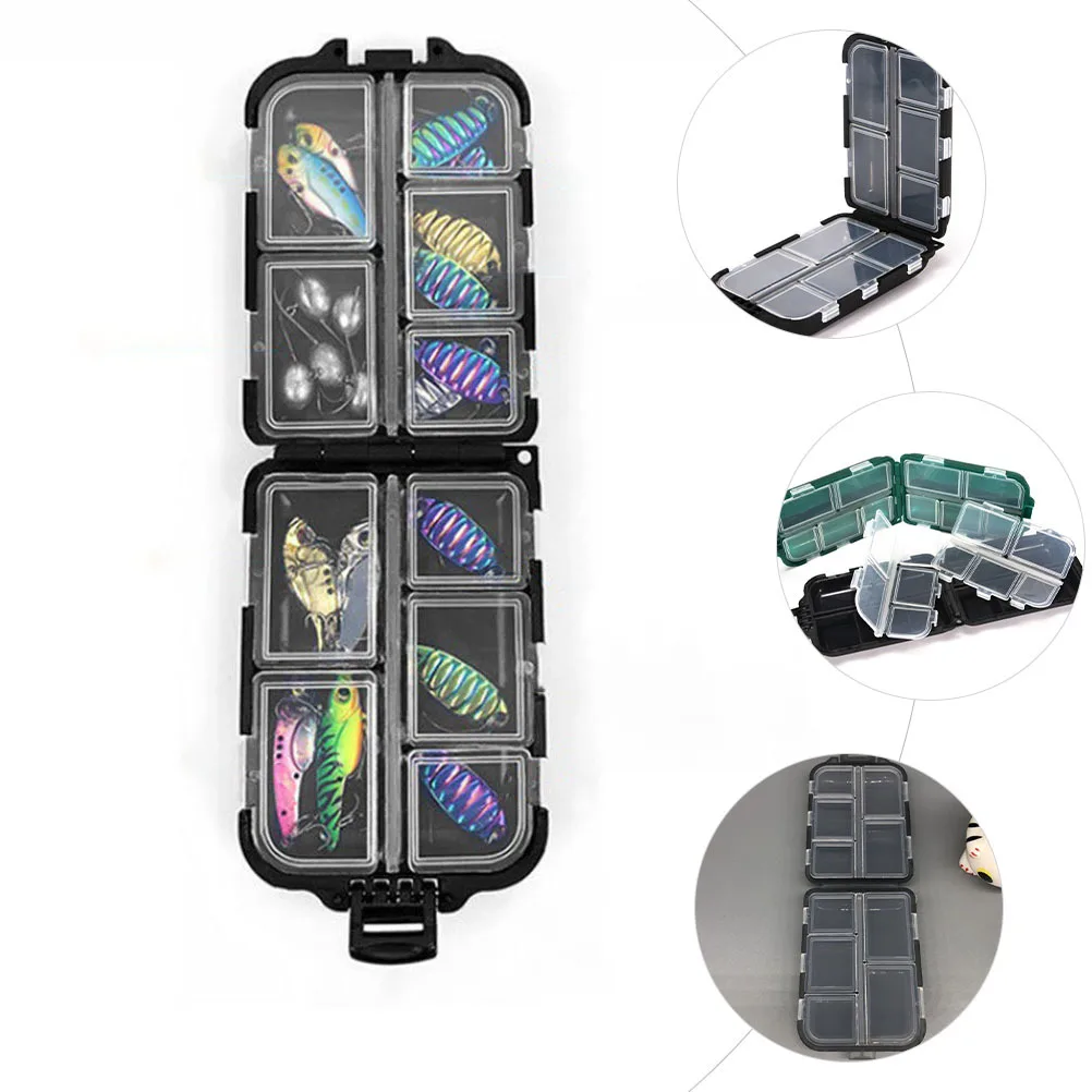 

2Pcs Waterproof Bait Lure Boxes Durable PVC Fishing Tackle Case Organizer Portable Storage Container Multiple Grids