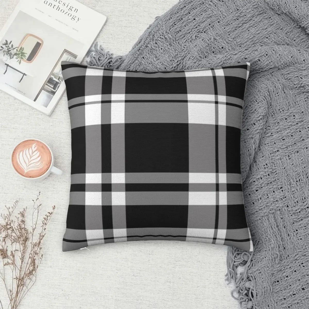 GTi Tartan Pillowcase Polyester Pillows Cover Cushion Comfort Throw Pillow Sofa Decorative Cushions Used for Home Bedroom Sofa