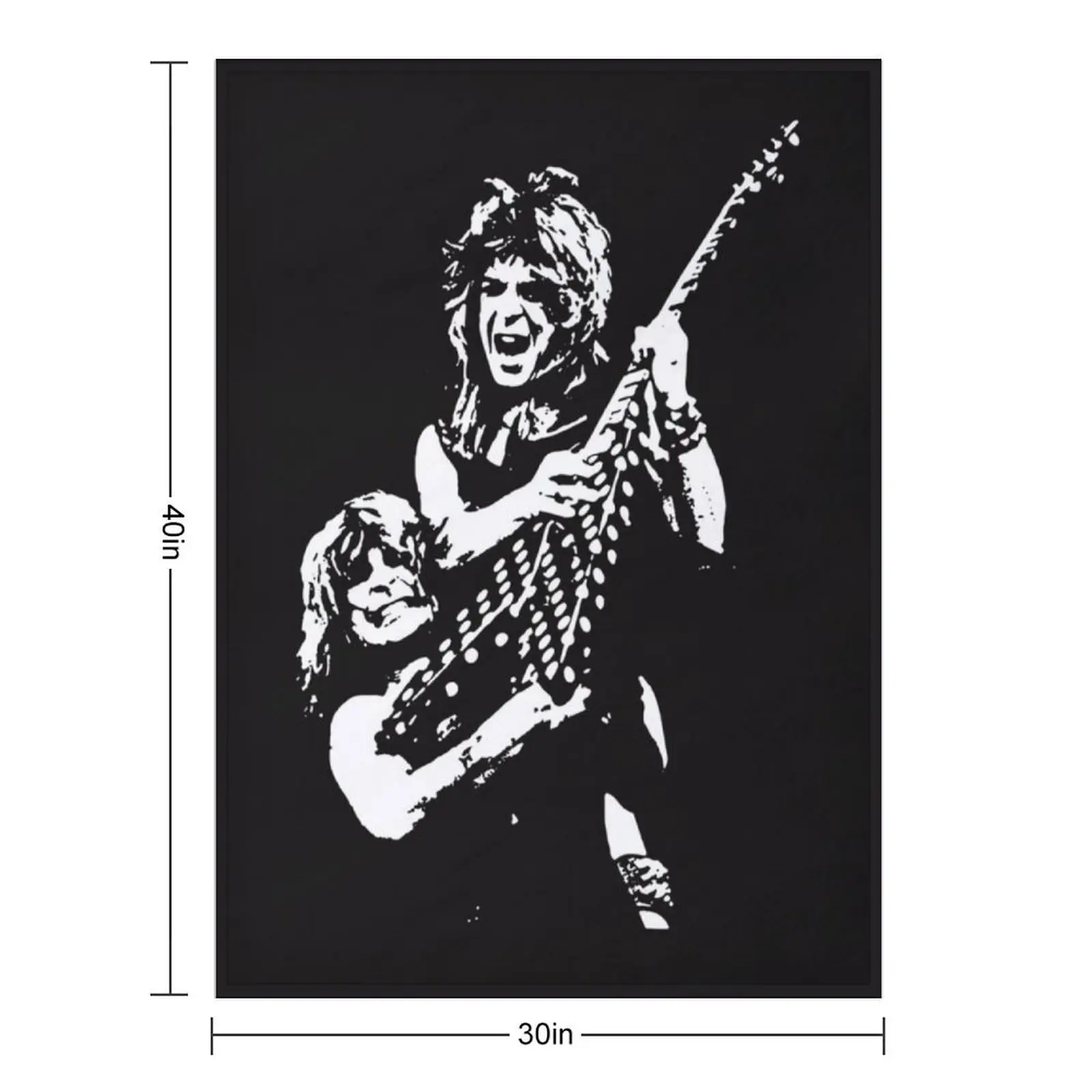 Randy Rhoads Tribute Throw Blanket Thermals For Travel Bed Fashionable for winter bed plaid Blankets