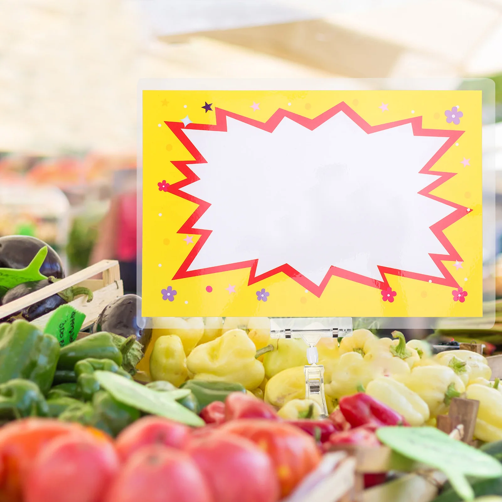 

10Pcs Price Display Signs Thick Bright Color Price Tags for Supermarket Retail Stores Vegetable