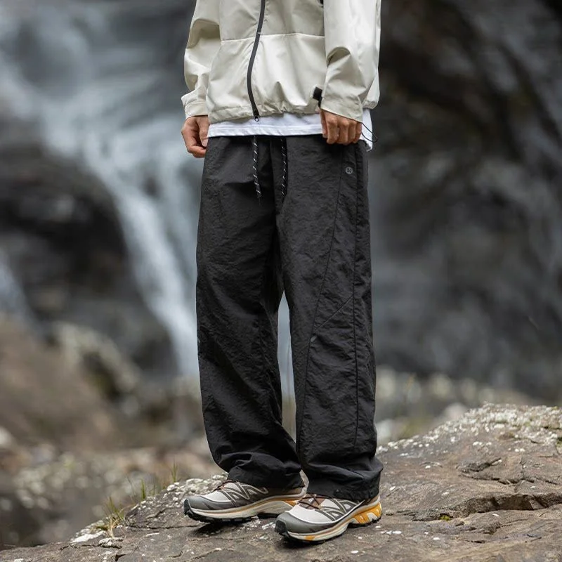 Outdoor Casual Hiking Pants Men's Loose Straight Leg Workwear Trousers Spring Summer Long Pants American Style Loose Jacket