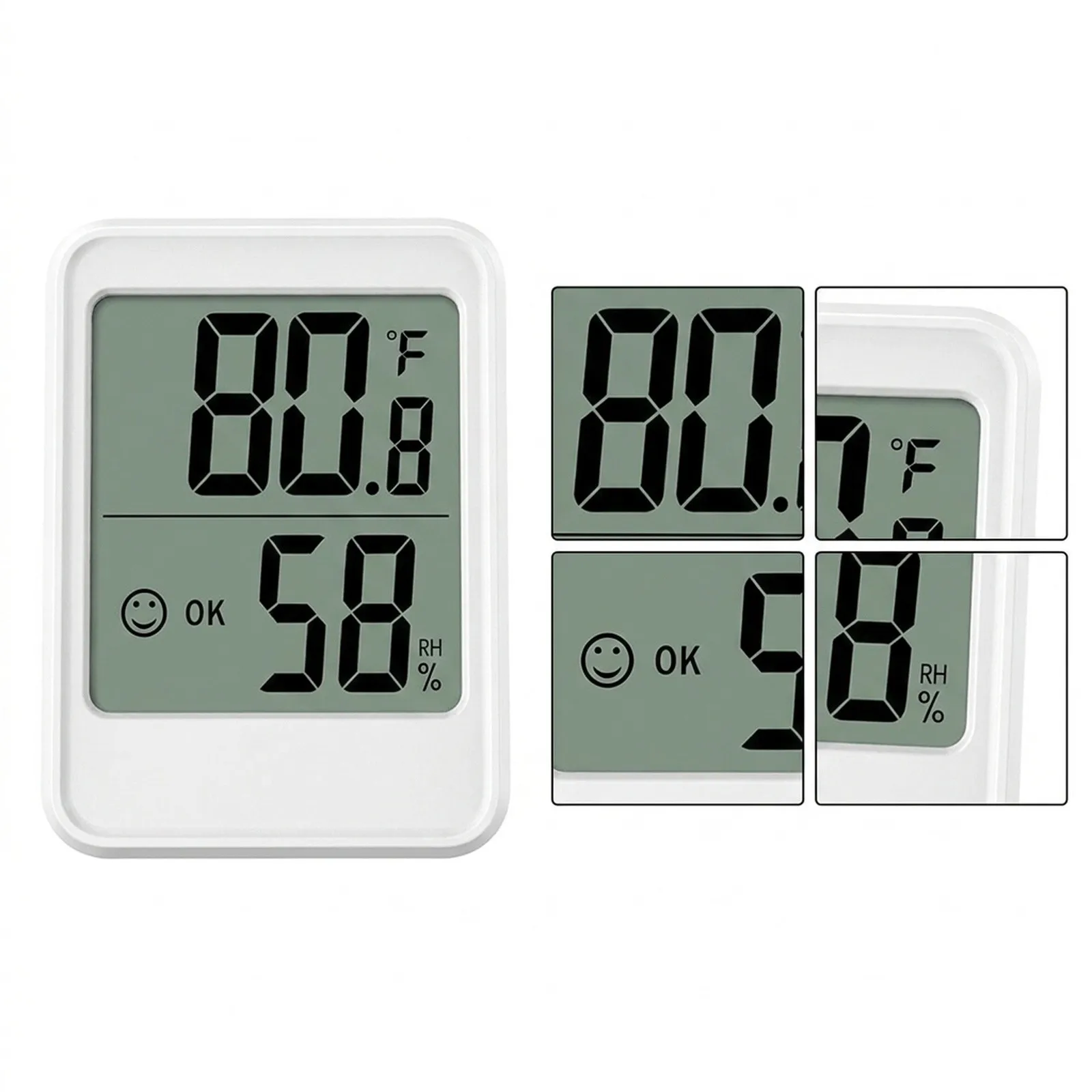 Digital Hygrometer Room Thermometer LCD Display -20C To 70C ABS Material Comfort For Home Indoor Wall Mount Monitor