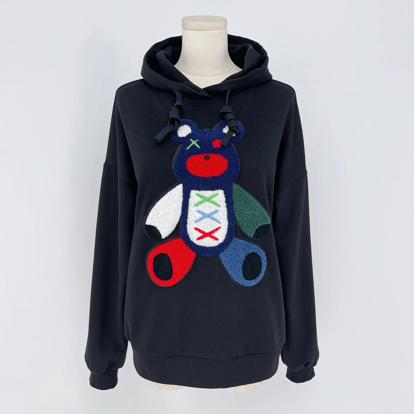 Joyccin Bear Embroidery Hoodies & Sweatshirts Family Matching Outfits Autumn Fleeced Cartoon Drop Shoulder Strange Things Hoody