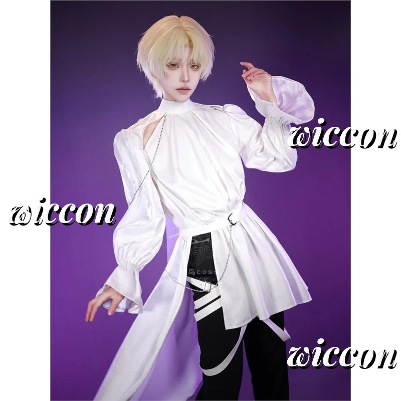 لوكا تأثيري الغريبة المرحلة زي شعر مستعار يتوهم ملابس الحفلات الذيل دعوى هالوين كرنفال الزي الرسمي احتل قلبي امرأة رجل