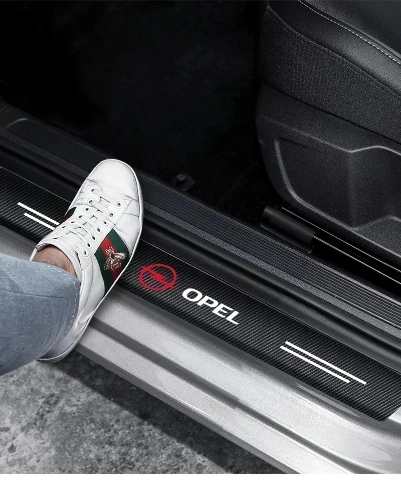 

Новая 3D-лента из углеродного волокна для защиты порогов автомобиля от царапин для Opel Astra, Insignia, Corsa, Zafira, аксессуары для интерьера автомобиля