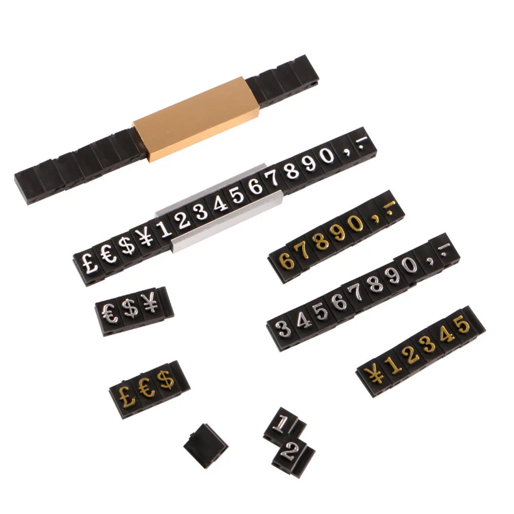 Mini Metal Base Frame Combined Letter Price Indicator Pricing Cube Adjustable Showcase Stand Tags Label