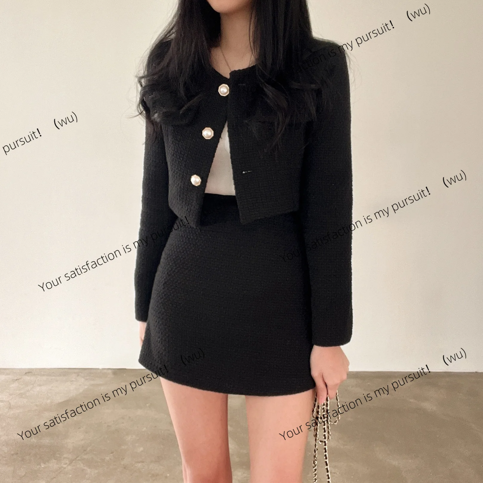 

25 осенне-зимних коротких пальто + короткая юбка с запахом на бедрах, маленький костюм знаменитостей в ароматном стиле