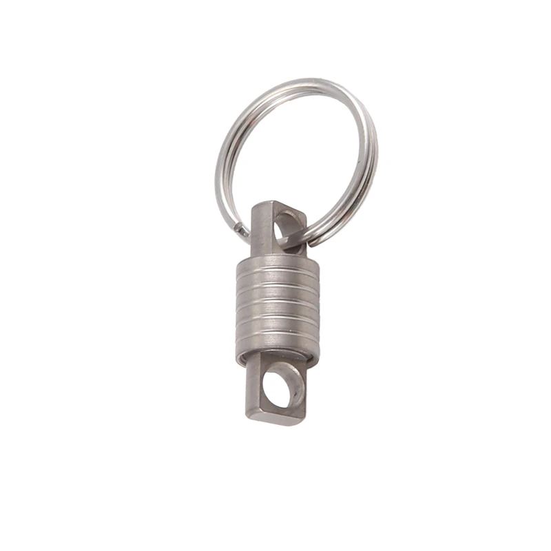 

Titanium Alloy Mini Keychain Rotating Capsule Buckle DIY Accessories Portable EDC Tools