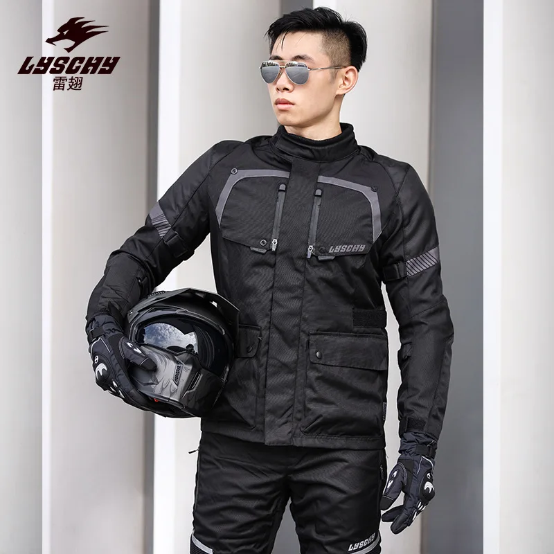 LYSCHY Motocross Jacket Autumn Winter Waterproof Warm Inner Liner Motorcycle Riding Clothing Anti-Fall Off-Road Jacket RallySuit