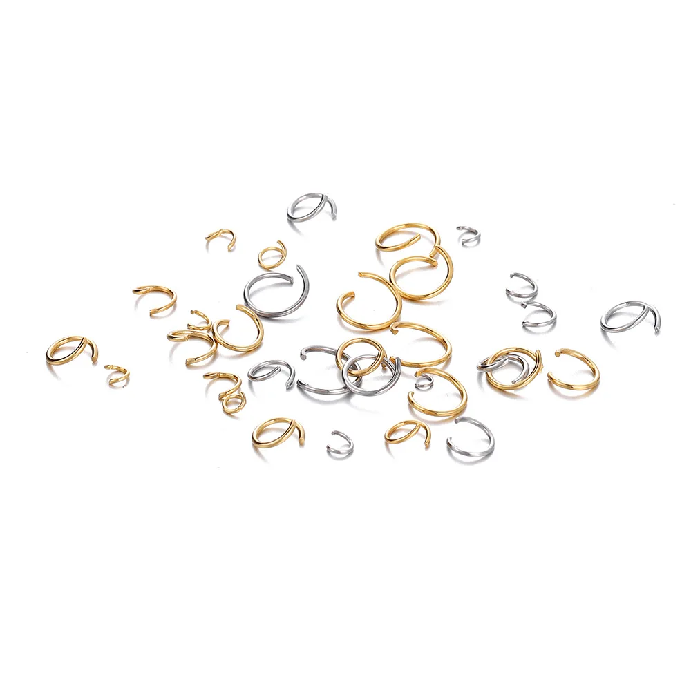 100 200pcs Stainless Steel 304 Open Jump Rings DIY Jewelry Findings Wholesale Craft Connectors