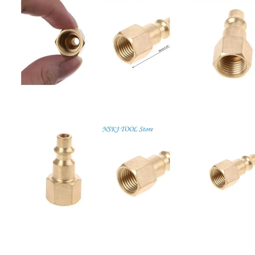 

L8RC Solid Brass 1/4" NPT Quick Connector Air Hose Fittings Air Compressor Coupler