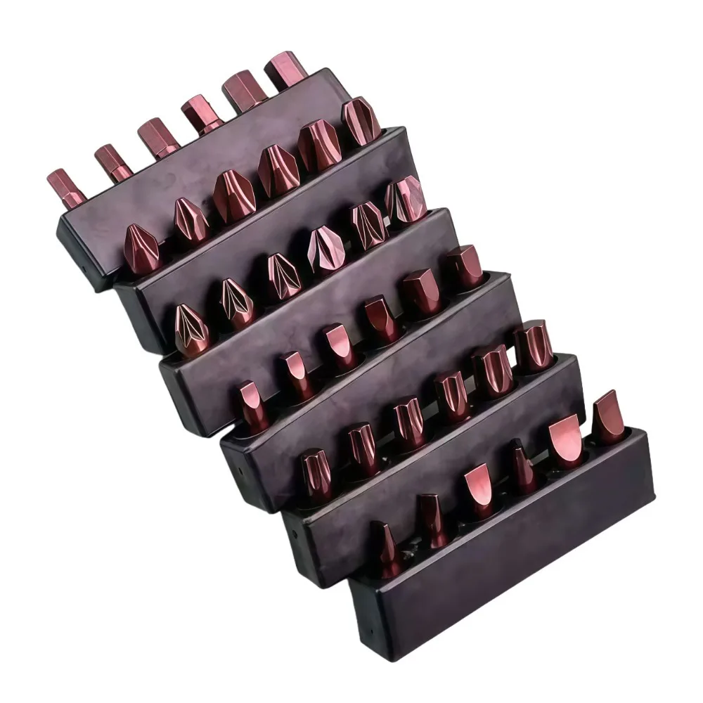 S2 Sicherheits-Schraubendreher-Bohrer-Set 1/4 Zoll S2 Stahl Schraubendreher-Bit-Set 6/8/10/12 Stück Torx HEX Quadrat Pozidriv H-Typ Kopf usw. – Detail 10