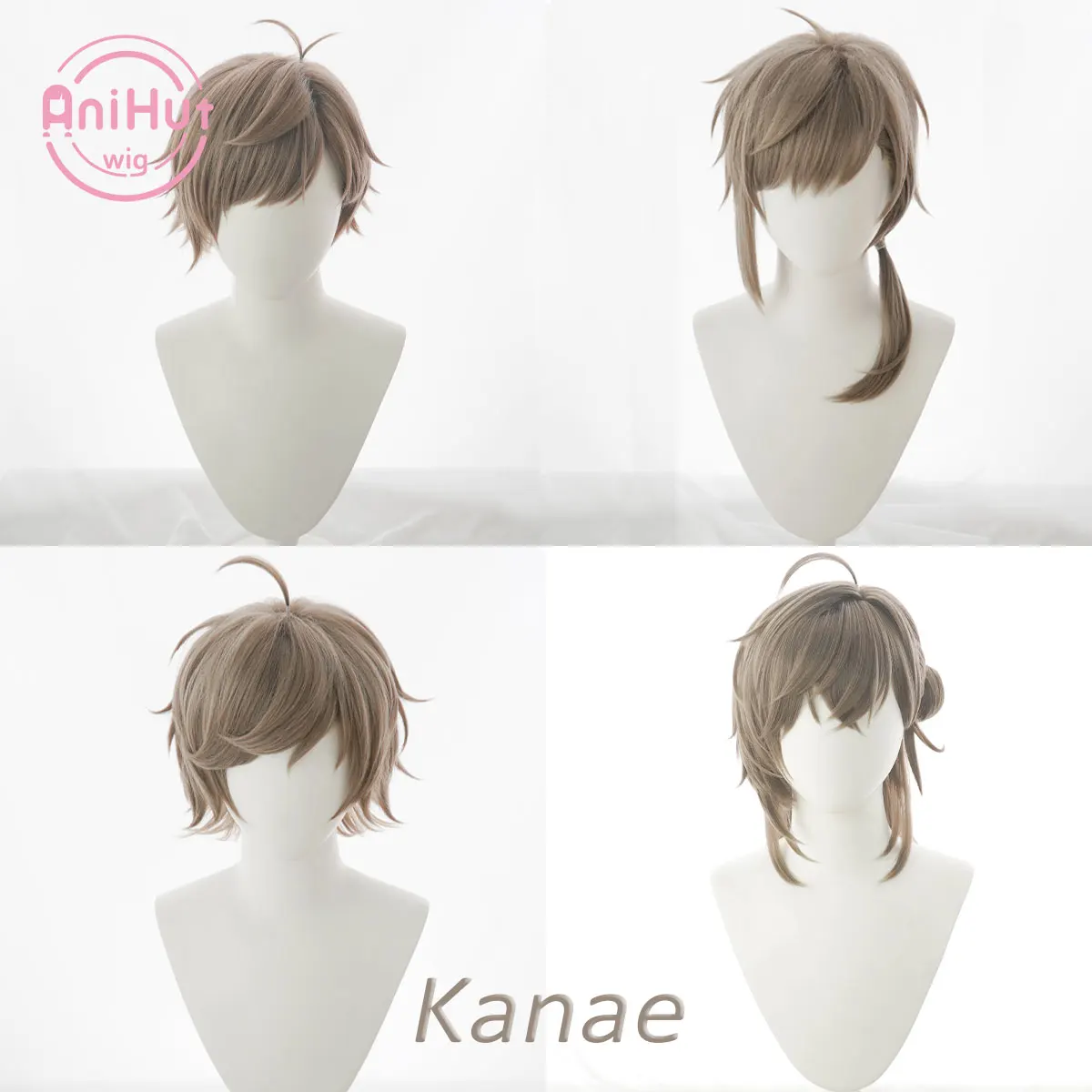 【AniHut】Youtuber NIJISANJI VTuber Kanae Cosplay Wig Four Version Heat Resistant Synthetic Cosplay Hair Kanae Cosplay