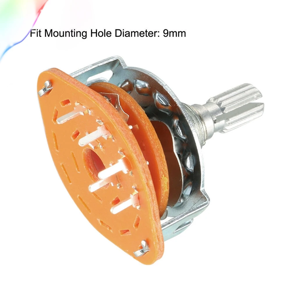 2Pcs 5Pin 1P4T 1 Pole 4 Position Selectable 2 Deck Band Selector Rotary Switch  RS25 1*4