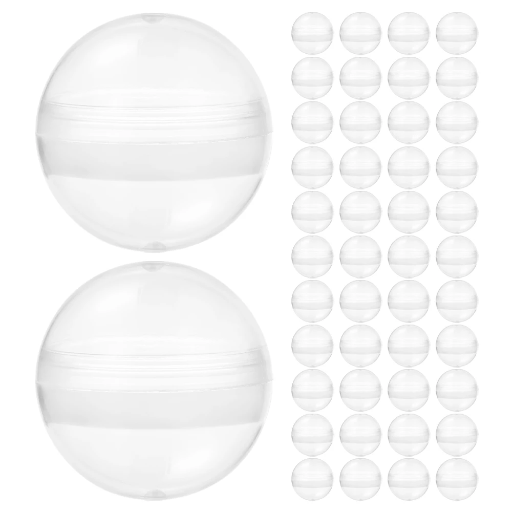 

100pcs Transparent Shells Clear Plastic Balls for Toy Vending Machine Capsules Storage Display Reusable