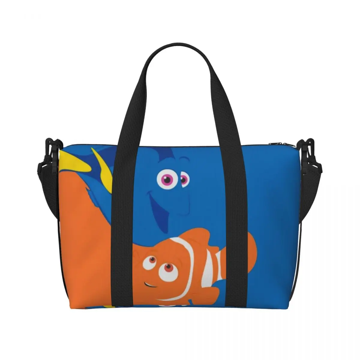 

Custom Finding Nemo Tote Bag Women Large Capacity Beach Gym Shoulder Travel Bag