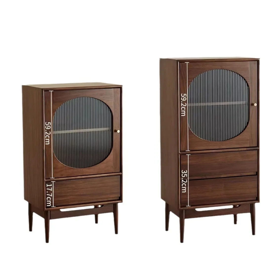 

All solid wood TV living room black walnut sofa stand cabinet simple