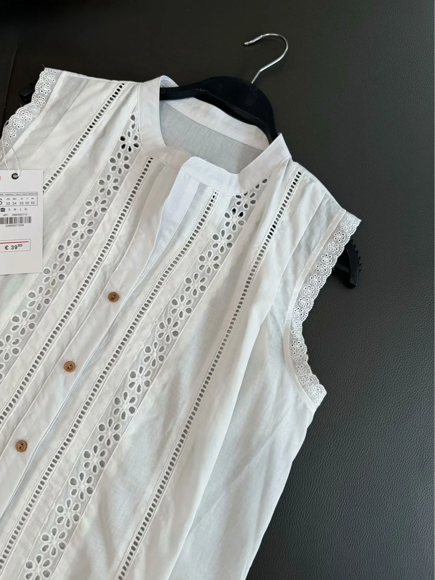 

ZAPRHA 2025 Новый романтический повседневный женский топ irt с вертикальной кружевной отделкой, модный круглый топ Ne No Sve, летний сезон