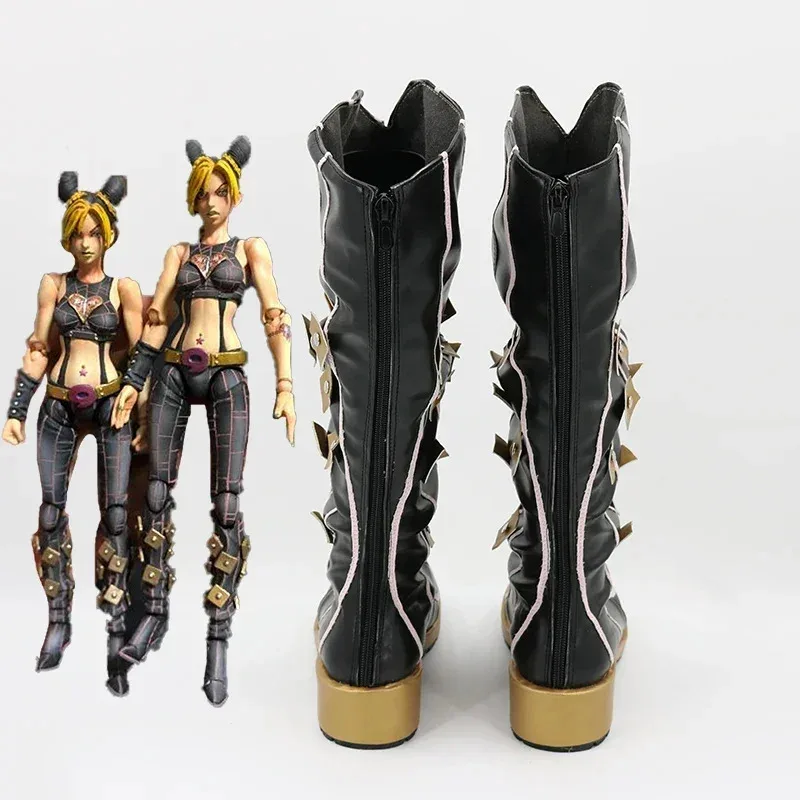 

2025 RealCos Anime JoJo's Bizarre Adventure Jolyne Cujoh Kujo Cosplay Shoes Halloween Party High Boots Heels Women Men New