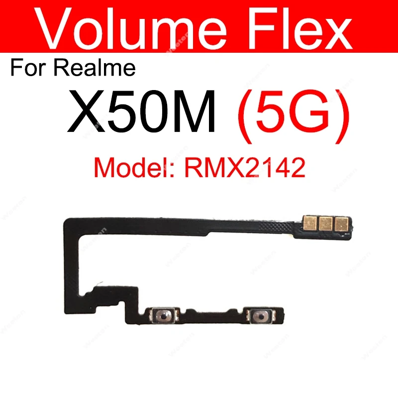 Power Volume Flex Cable For Realme X50 X50Pro X50M XT 5G Power Volume Side Key Button Flex Ribbon Repair Parts