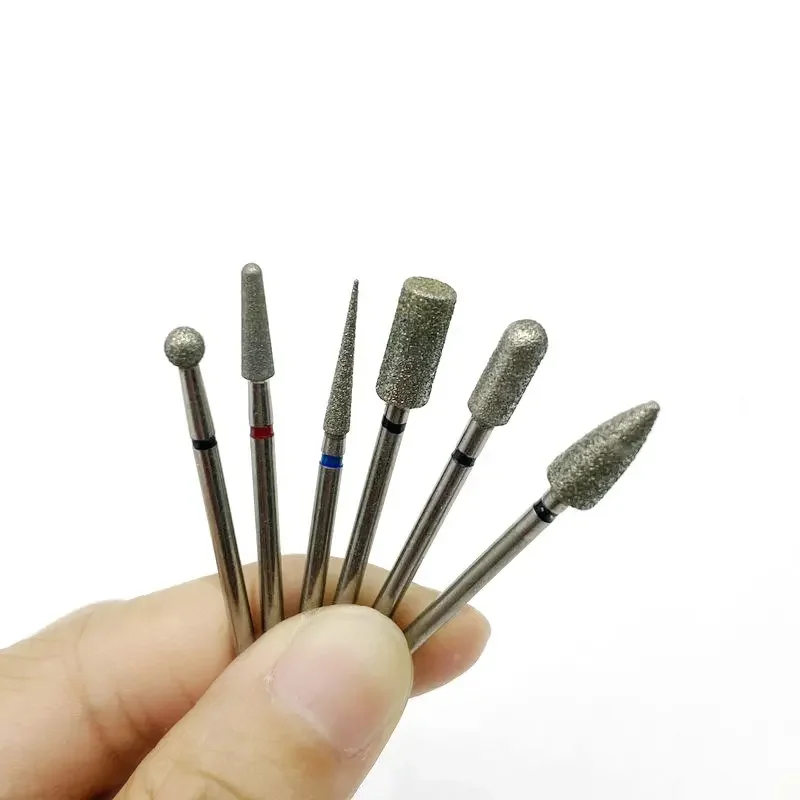 1pc Diamond Nail Drill Bit For Manicure Cutter Dental Diamond Grinding Polish Burs Dental Lab Polisher 2.35mm Shank