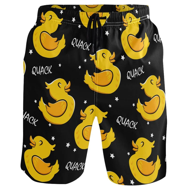 Animal 3d Print Flamingo Frog Duck Beach Shorts Men Casual Surfing Board Shorts Quick Dry Swimming Trunks Street Short Pants