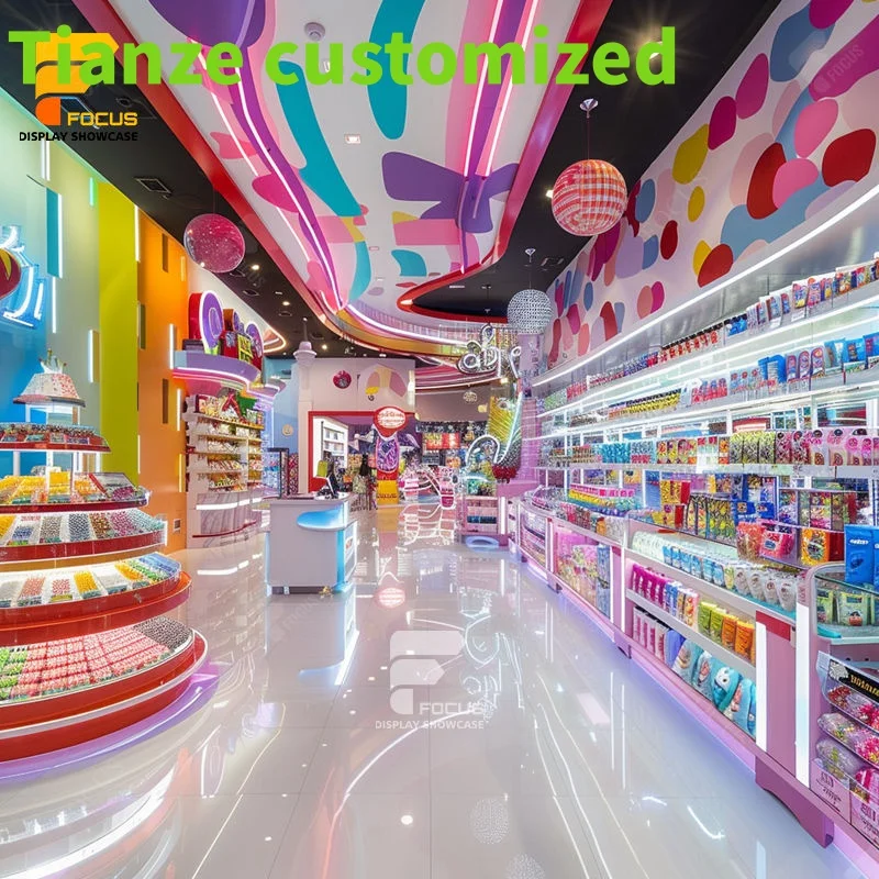 Customized-Candy Island Display Candy Shop Fit Out Design Candy Store Decoration