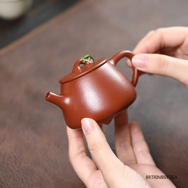 110ml Tradition Yixing Purple Clay Teapot Household Beauty Kettle Handmade Triangular Shape Zisha Tea Pot Chinese Zisha Teaware