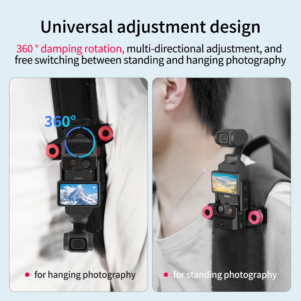 Verstellbare Magnetische Basis Pocket3 Erweiterungshalterung Stativadapter für DJI OSMO Pocket 4 Starke Saugkraft Auto-Halterung Kamera-Käfig-Rig – Detail 17
