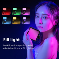 Mini Full Color RGB LED Video Light 2500K-7000K 800LUX 1800mAh Type C Pocket Camera Self-timer Lamp With 3 Cold Shoe 1 Hot Shoe