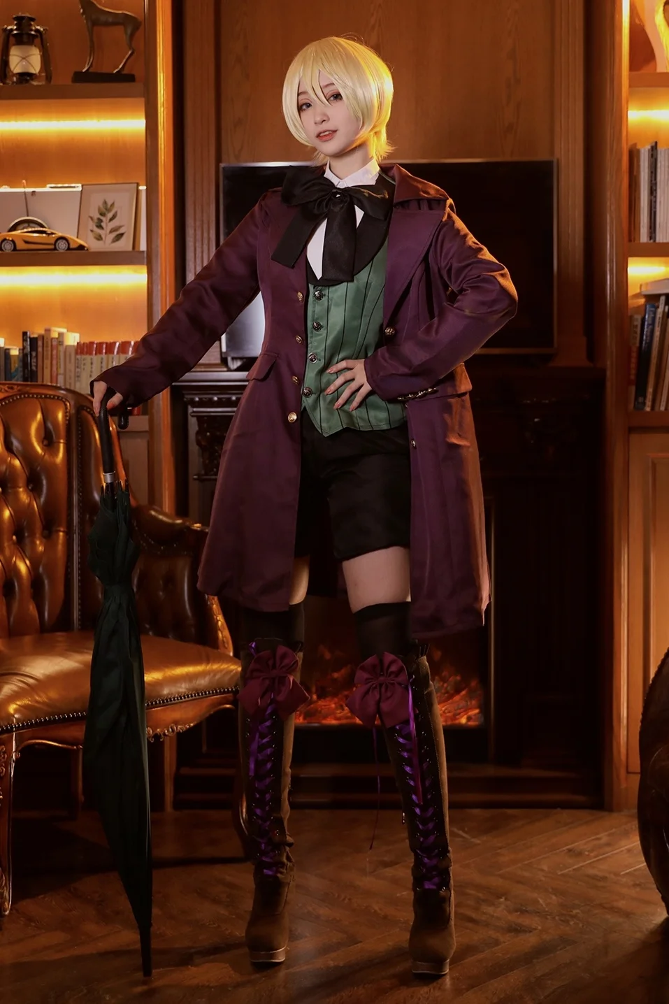 Alois Trancy Cosplay Costumes suits Anime Black Butler kuroshitsuji Ciel Phantomhive Uniform Dress Cosplay Halloween Costumes view 6