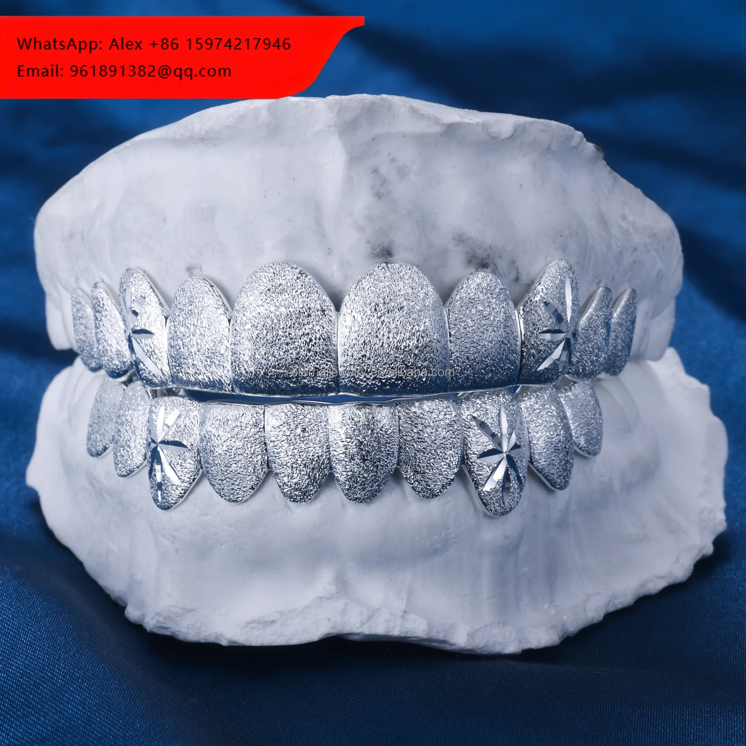 

Factory Custom Women Men Top Bottom 2 4 6 8 10 Real S925 Solid Silver 10K 14K 18K Solid Gold Without Stones Teeth Grillz