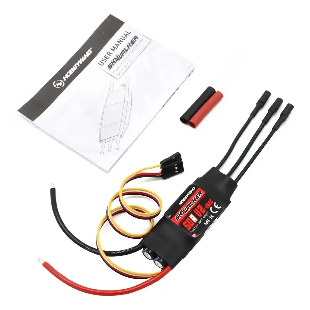 Hobbywing Skywalker V2 Speed Controller for RC Airplanes & Helicopter 40a 50a 60a 80a 15a 20a 30a 100a 120a ESC