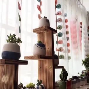 Perde, dört farklı renkte bir dalla işlenmiş yarı transparan, mutfak yarım penceresinin katmanları, perdeler mutfak için şeffaf çubuk cep vual, ba. En çok satılan 12 perde vual nakışı no. 3