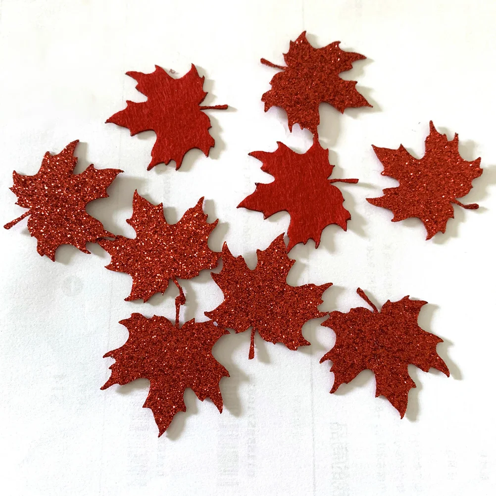 

20g Pack Maple Leaf Confetti Nonwoven Glitter Party Decoration Thanksgiving Table Scatter Leaf Confetti for Festival