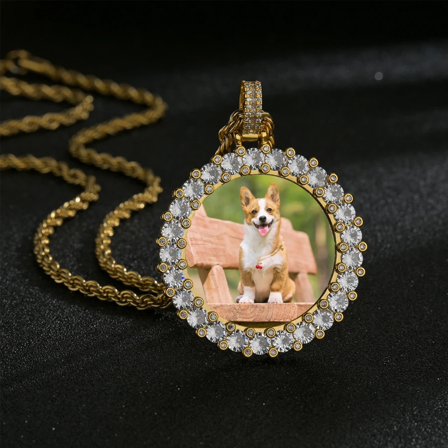 

Acheerup Personalized Custom Colorful Photo Heart Necklace for Women Cooper Pendant Twist Chain Family Jewelry Christmas Gift