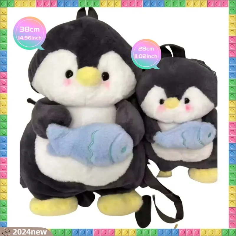 2024 New Kawaii Penguin doll shoulder bag Girl Plush Doll Backpack  Personalized Women  Cartoon Bag high-quality backpack