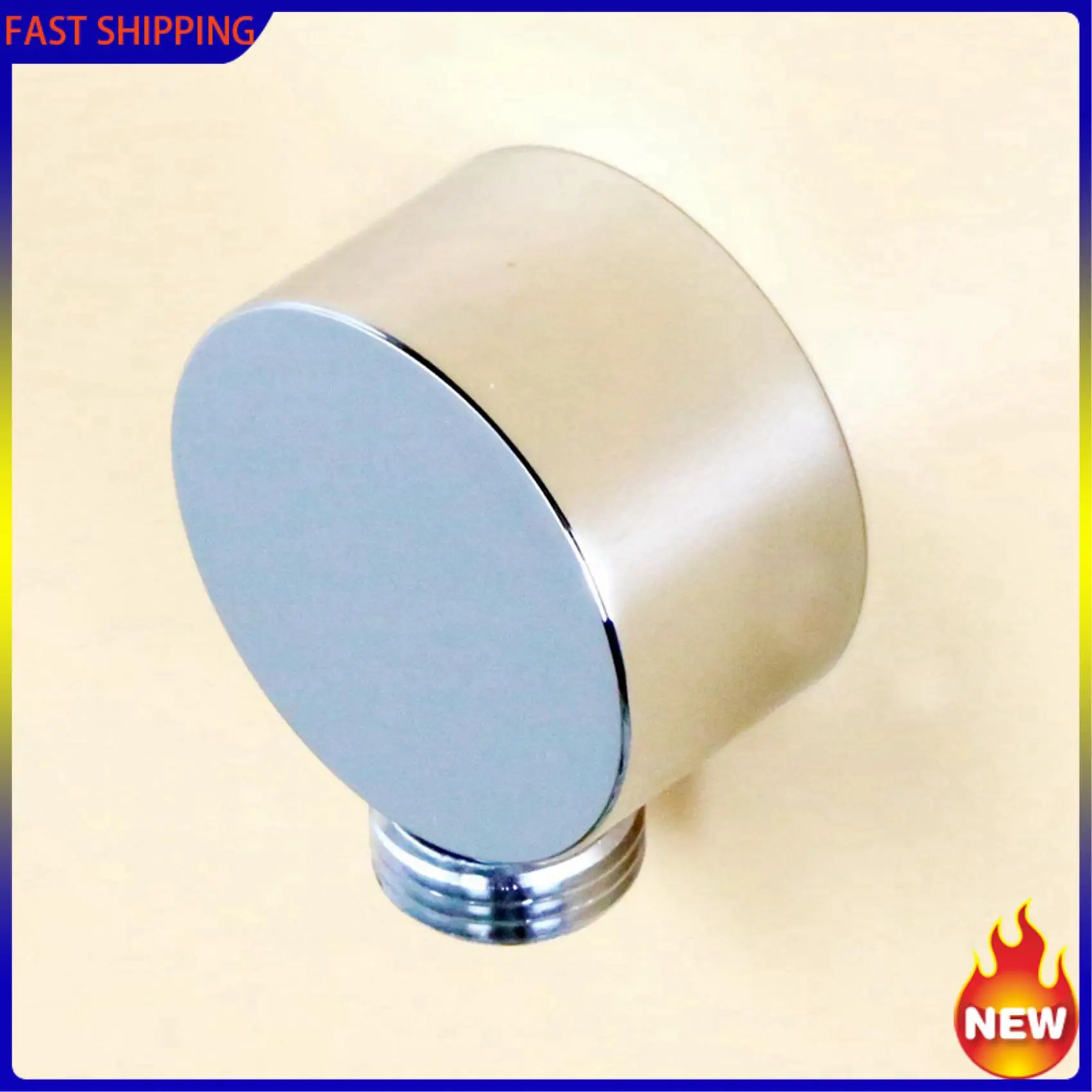 Codo de suministro de pared Trend-5X caliente, accesorios de conector de manguera de ducha de montaje en pared redondo de latón salida de agua G1/2 pulgadas para ducha-plata