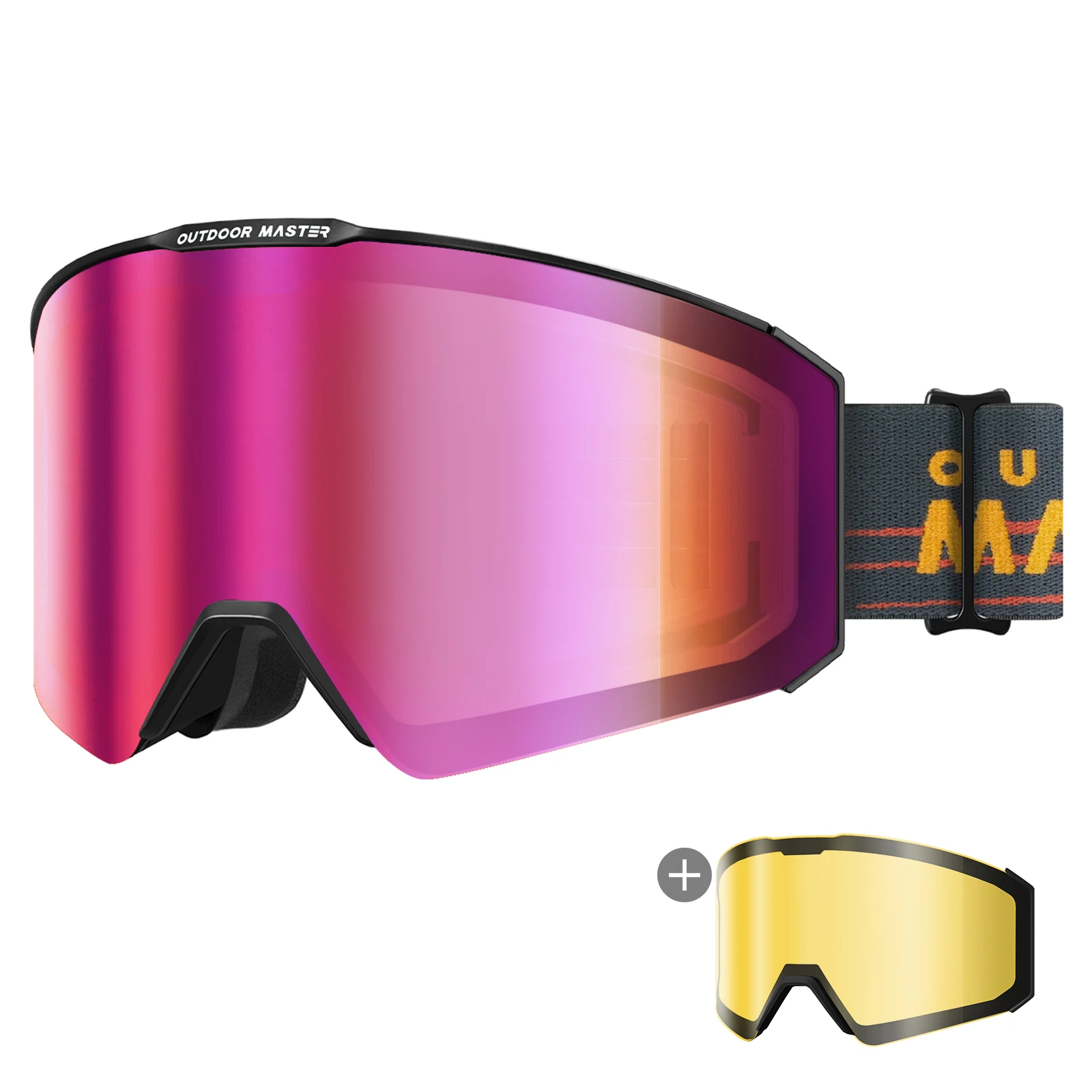

Zeiss Lens Ski & Snow Goggles With Yellow Lens Factory-Issued Sports Eyewear Helmet-Compliant Eye Protection
