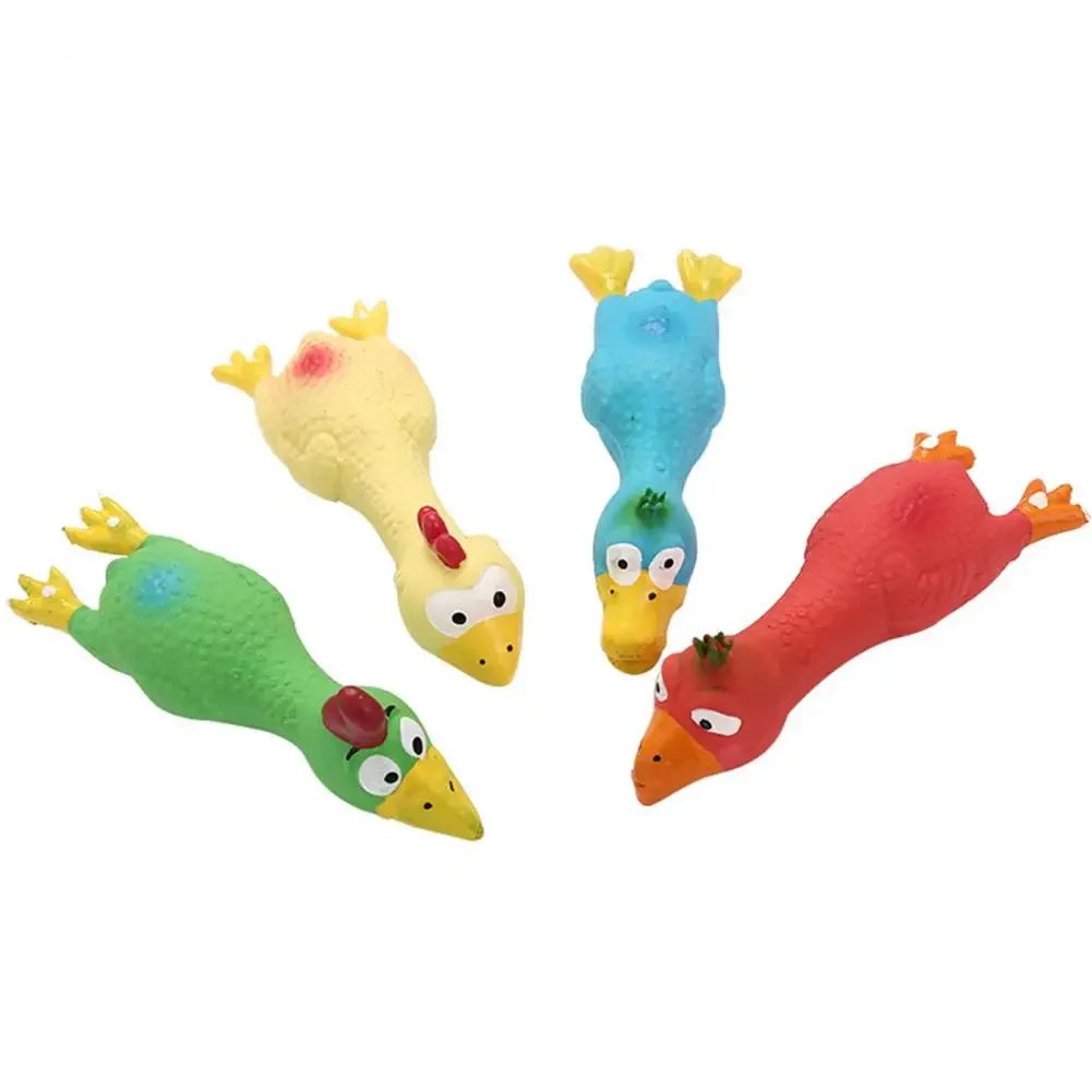 New Dog Toy Cartoon Shape Squeaky Sound Screaming Chicken Puppy Chew Playing Supplies for Pet