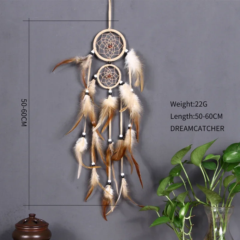 Vintage Home Decoration Retro Feather Dream Catcher Feathers Wall Hanging Dream Catchers Weaving Decor Gifts for Car Room Decor