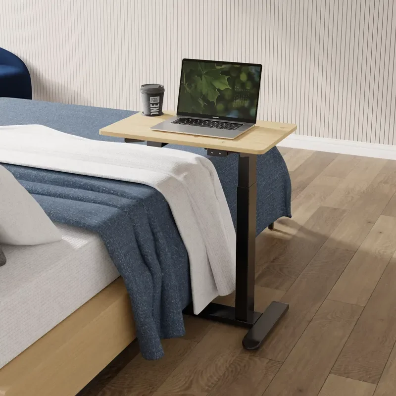 C-Type Structure Electric Side Table Economical Home Furniture Moveable Adjustable Over Bed Desk Electric Side Table