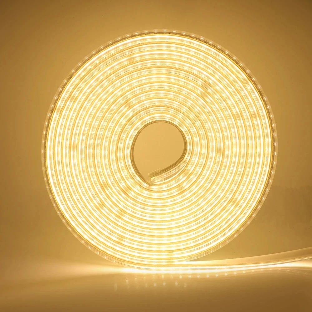 AC220V LED Strip Light SMD 5050 Flexible Lamp Outdoor Waterproof Led Lights White 60leds/m With EU Power Plug 1M/2M/5M/10M/20M