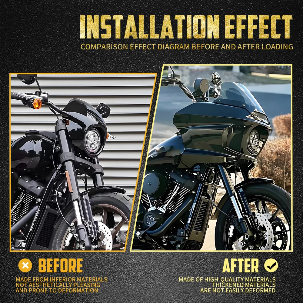 Suporte de carenagem para farol de motocicleta, para-brisa dianteiro para harley softail low rider 2022-25 street bob