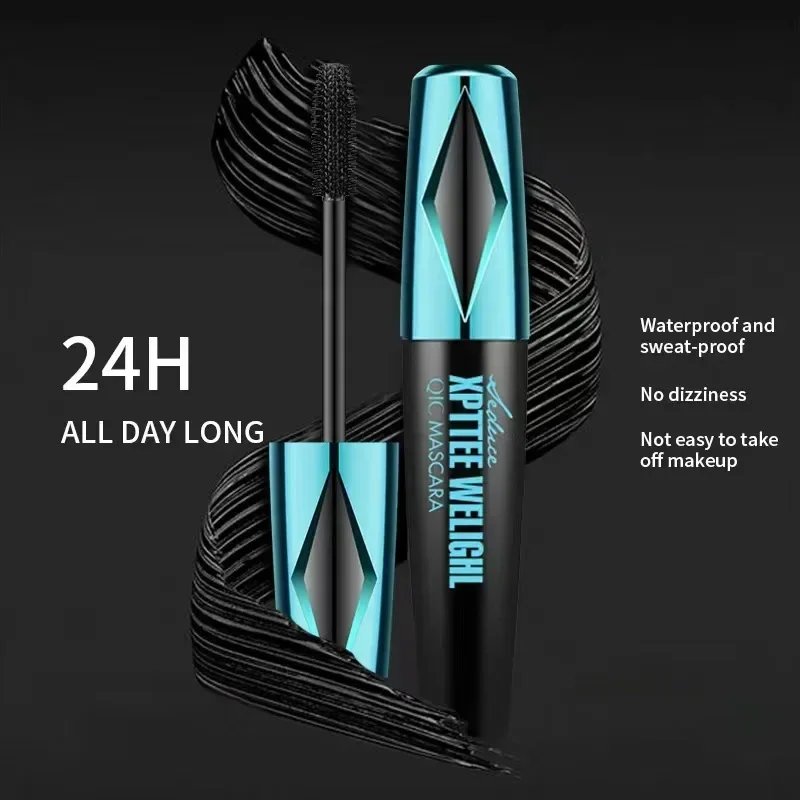 QIC Waterproof Mascara Lengthening Thick Curly Eyelash Dyeing Cream Black Eyeliner No Fading 24H Lasting Mascara Hot Sale Makeup