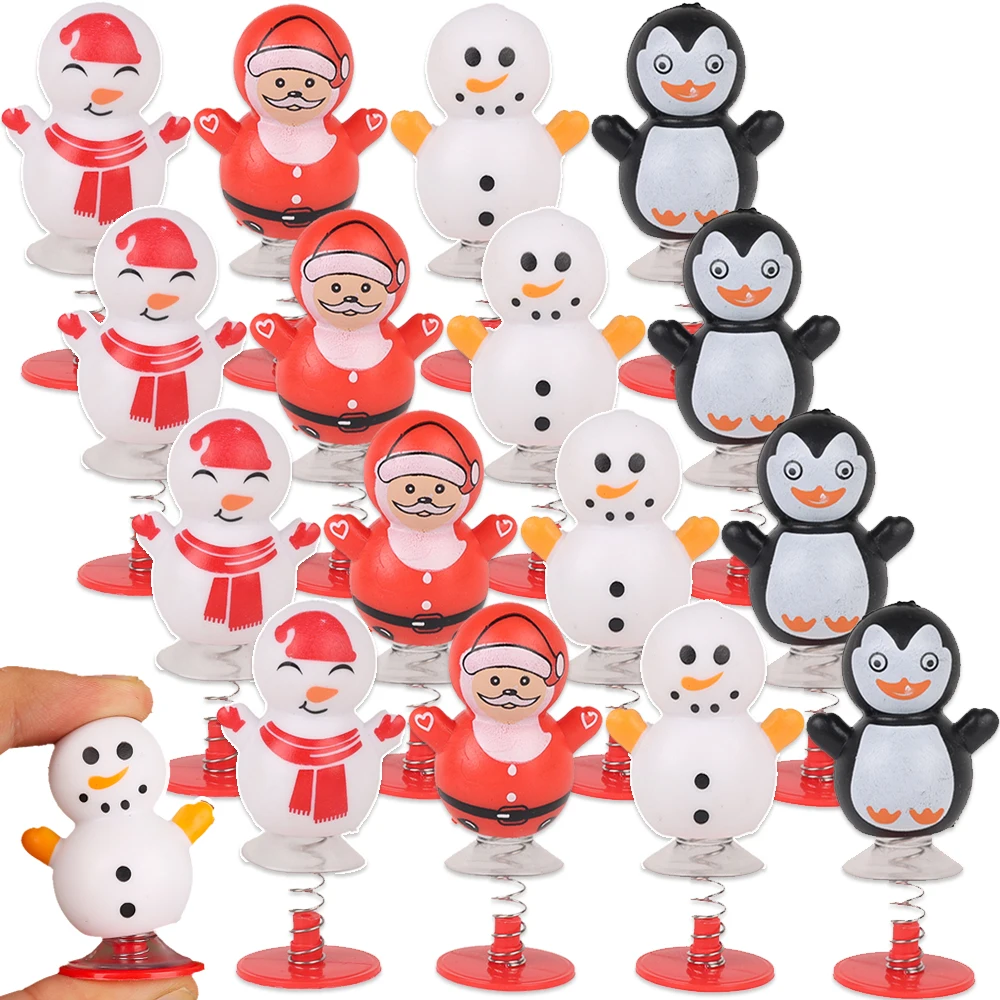 Cartoon Spring Doll Toys Children Decompress Parent-child Interactive Props Santa Claus Bouncing Elves Christmas Doll Toy Gifts