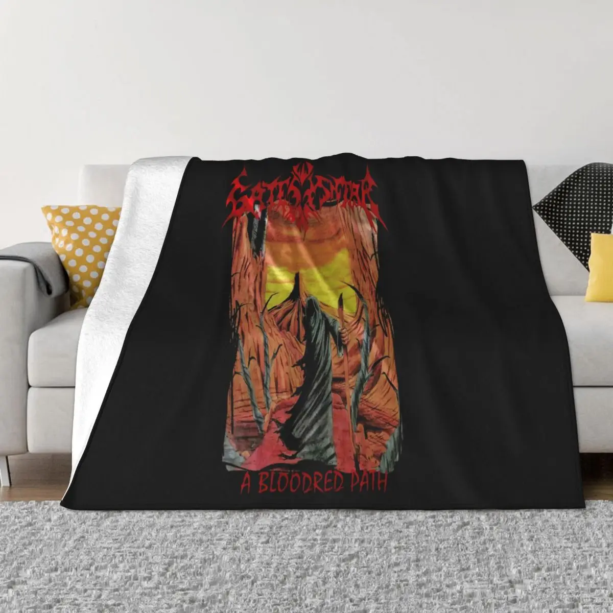 Gates Of Ishtar A Bloodred Path Melodic Death Metal Sizes S To 7Xl Unique Rap Selling Chinese Style Throw Blanket