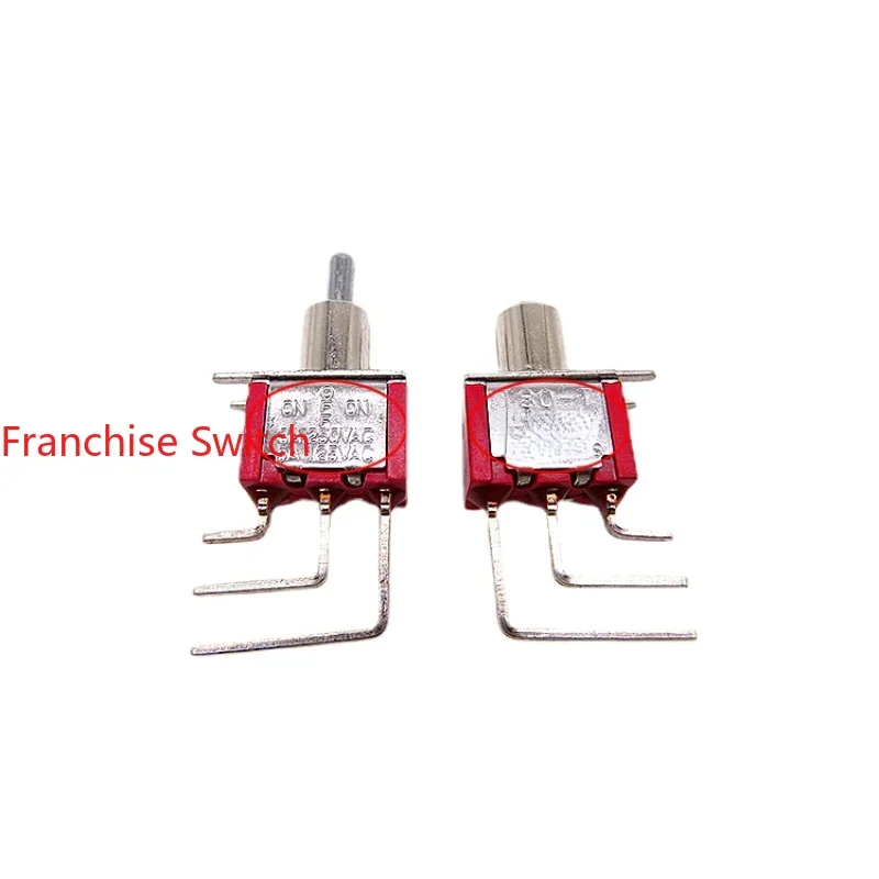 

10PCS Swing Rocker Switch T8020L Bent Foot 3-foot 3-gear T80-T Toggle